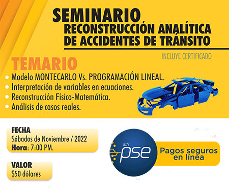 Seminario reconstruccion analitica de accidentes de transito